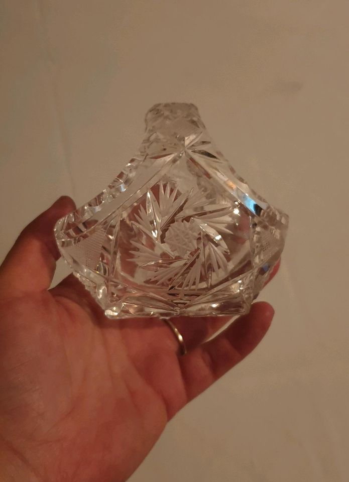 Bleikristall Kristall Körbchen Schleuderstern Dekor Glas Deko in Wuppertal
