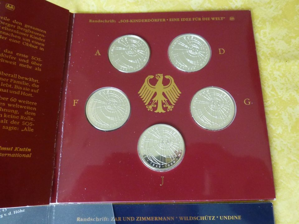 14 Blister 10 DM Gedenkmünzen in PP 1 Kilo Feinsilber 70 Münzen in Baienfurt