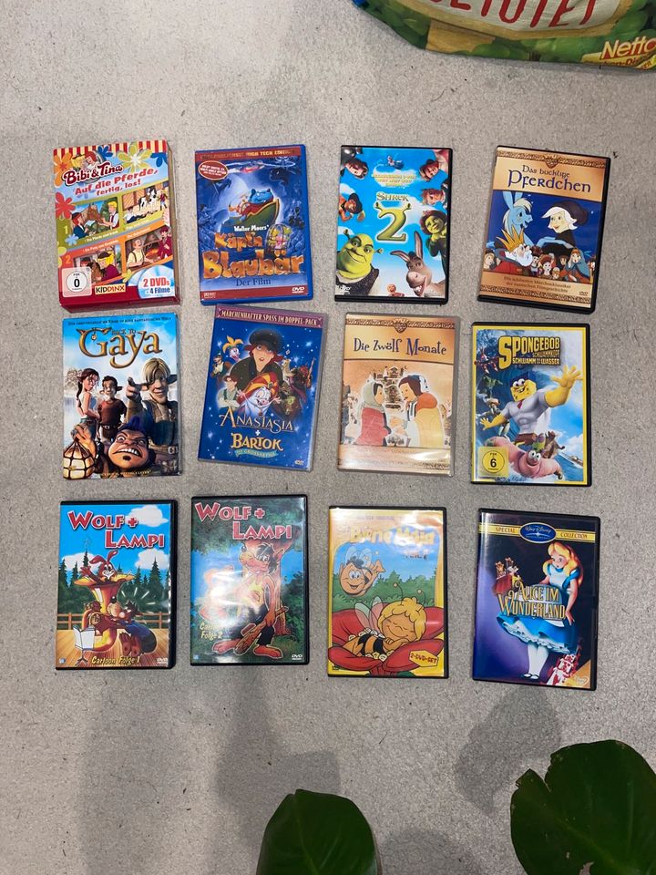 DVDs (Alice Wunderland, Spongebob, der 7te Zwerg, Peter Pan) in Eibau-Walddorf