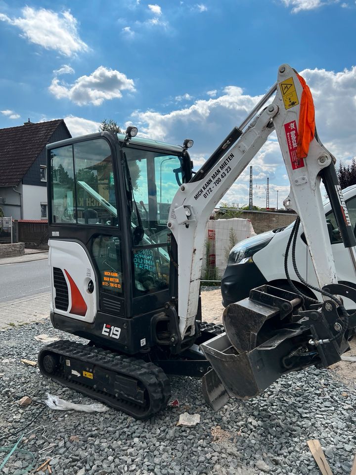 Bagger mieten (BOBCAT E19) seriös und zuverlässig in Darmstadt