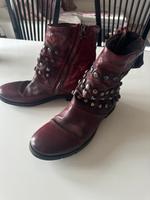 Airstep A.S.98 Leder Stiefeletten Weinrot 39 Nieten Nordrhein-Westfalen - Bergheim Vorschau