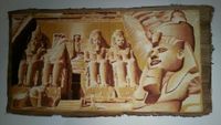 großes Bild auf Papyrus - Abu Simbel Tempel Asuan Sachsen - Mühltroff Vorschau