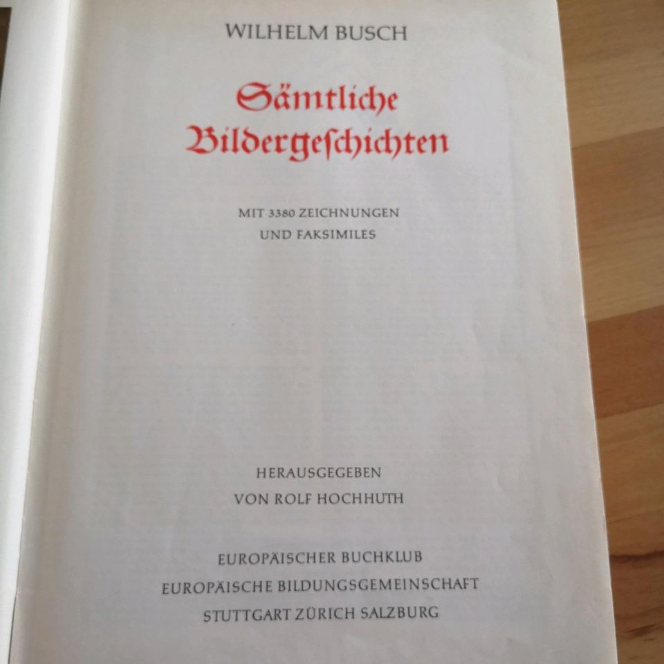 Wilhelm Busch Sämtliche Bildergeschichten Sonderausgabe 1961 in Moosburg a.d. Isar