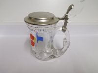 Glasbierkrug mit Zinndeckel Motiv Stadt Hof (194) Bayern - Hof (Saale) Vorschau