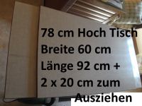 Küchentisch ausziehbar beidseitig 92 + 2 x 20 cm x 60 cm Niedersachsen - Celle Vorschau