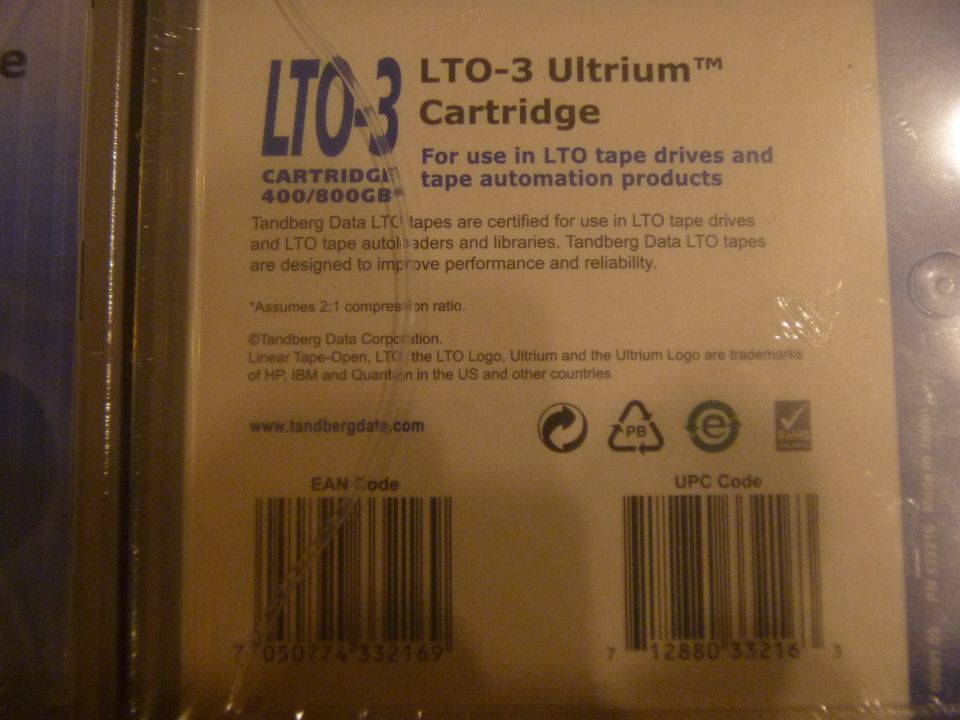 NEU! 4x LTO-3 Ultrium Cartridge Speichermedium 800Gb in Karlsruhe