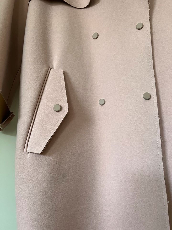 Topshop Trenchcoat rosa Neopren Blogger Mantel Gr 38 oversized in Stuttgart