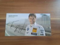 Autogrammkarte Tom Blomqvist im Querformat DTM BMW Motorsport Schleswig-Holstein - Bad Segeberg Vorschau