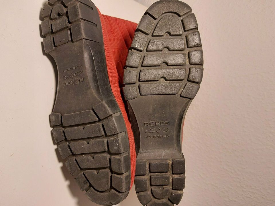 Rote Boots von Rohde Größe 38 in Bad Zwesten