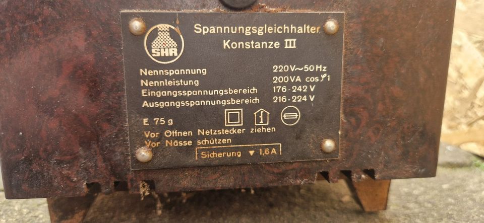 Spannungsgleichhalter Konstanze 3 SHR in Zeuthen