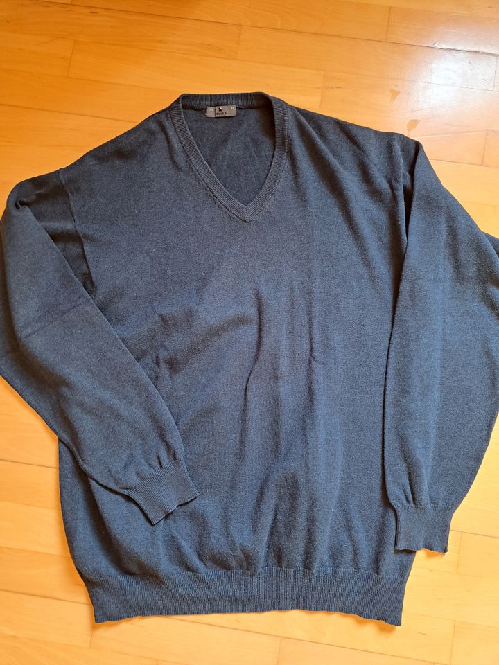 Belika Herren V-Neck Pullover Pulli Gr. XXL / 56 petrol blau 100% in Beverungen