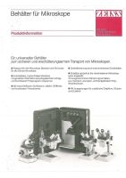 Datenblatt - Zeiss - Behälter für Mikroskope - Infoblatt Thüringen - Jena Vorschau