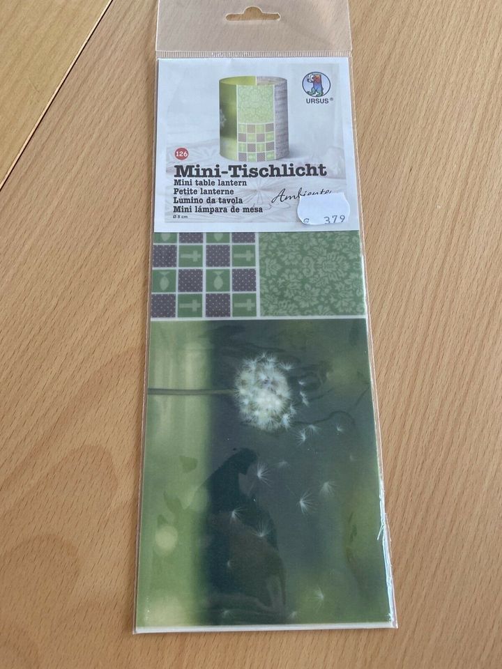 5 Mini-Tischlicht Transparentpapier Kerze Taufe Kommunion neu in Haltern am See