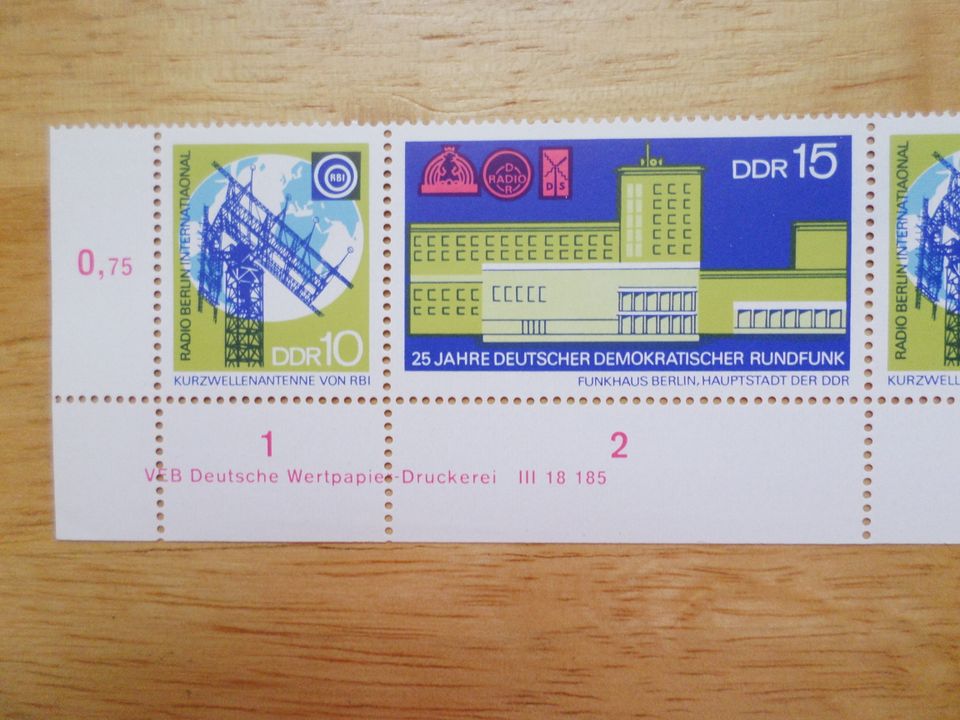 Briefmarken, 25 Jahre DDR Rundfunk 1970 MiNr. 1573-1574 je 2,50€ in Berlin