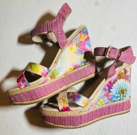 Sommer Keilabsatz floraler Damenschuh Gr 40 Hessen - Heusenstamm Vorschau