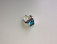 TM 925 silber Ring, mit hellblauen Stein, 18,4 mm! Schleswig-Holstein - Leck Vorschau
