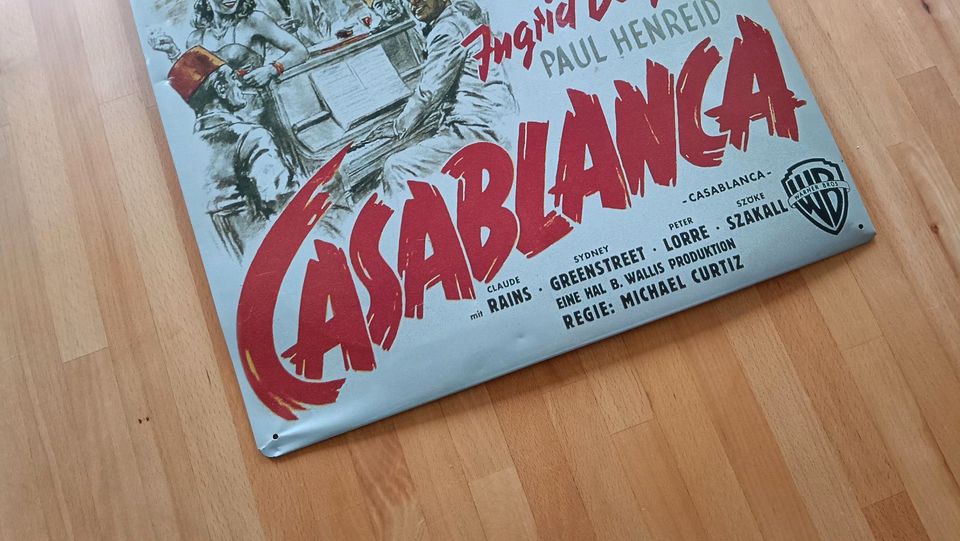 Blechschild Casablanca Kinofilm mit Bogart & Bergman- 59 x 39 cm in Leipzig