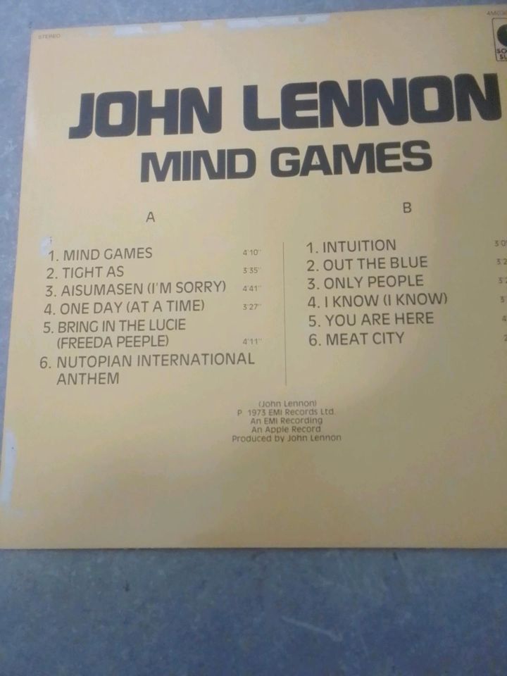 John Lennon 1973 mind Games vinyl in Eschweiler