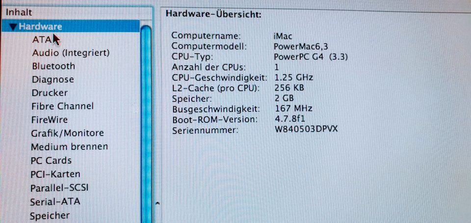 Apple iMac G4 20 Zoll 1.25GHz 112GBSSD 2GBRam mit JBL Creature II in Erftstadt