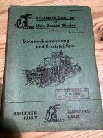 CLAAS Mähdrescher Super Gebrauchsanweisung Ersatzteilliste 1951 2 Schleswig-Holstein - Oststeinbek Vorschau