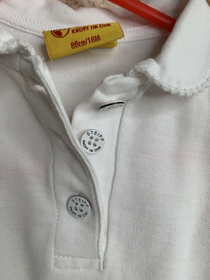 Steiff Langarmshirt weiß Polo 86 LILI86 in Mörlenbach