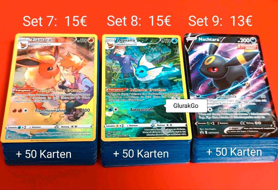 Pokemon Karten 50 100 200 Kinder Geschenk Geburtstag Ostern Evoli in Stuttgart