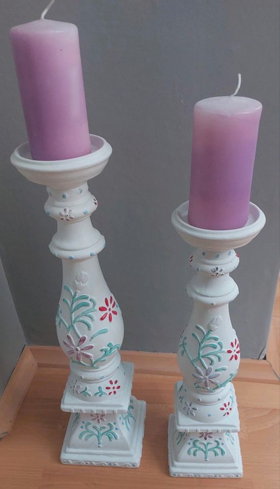 2 Kerzenständer  Keramik 45cm & 39cm hoch in Bottrop
