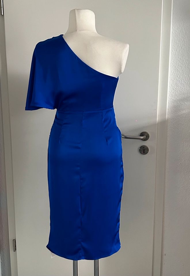 Abendkleid Kleid Raffung festlich Gr M 38 Royalblau neu sexy in Nohra