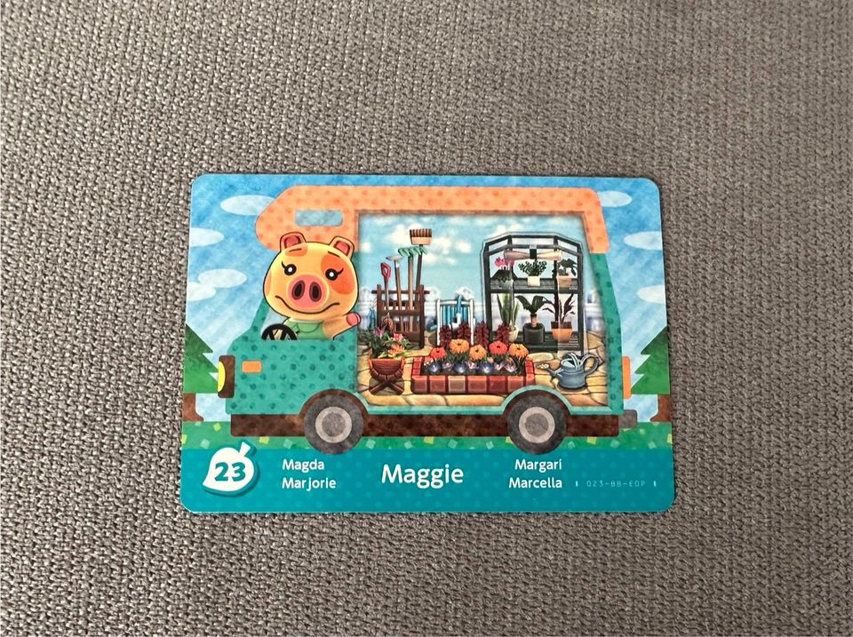 Original Animal Crossing Amiibo Karte 23 Maggie/Magda Womo Edit in Hiltrup