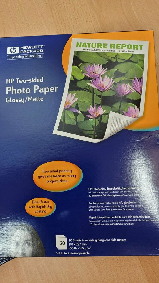 10 Pack HP Twe-sided Foto Papier Glossy/Matt  DIN A4 in Grünberg