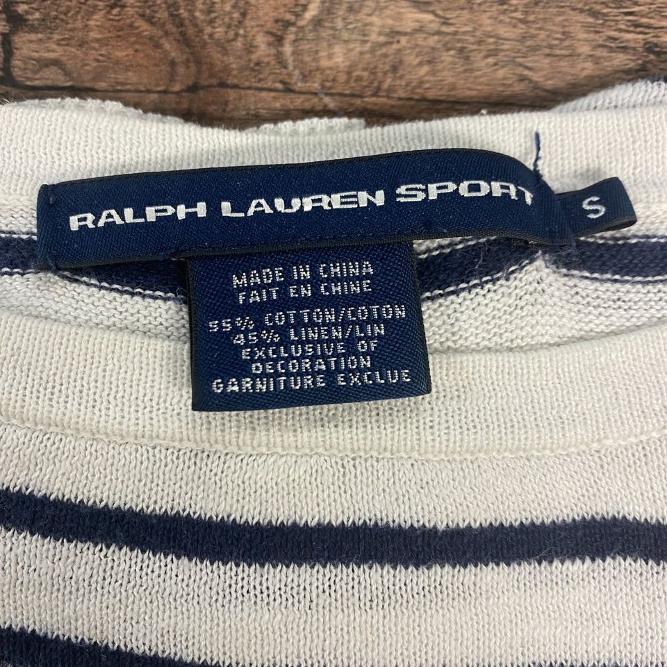 Ralph Lauren Pullover (blau - weiß gestreift) Marine / Größe S in Weilburg