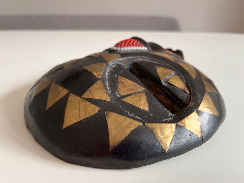 Afrikanische Gahna Maske Perlenmaske Holz Vintage Kunst in Berlin