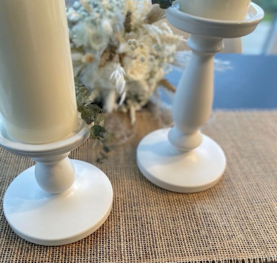 Kerzenständer 20 Stück in weiß in Nagold