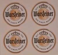 4x Warsteiner Aufkleber Sticker Brandenburg - Linthe Vorschau