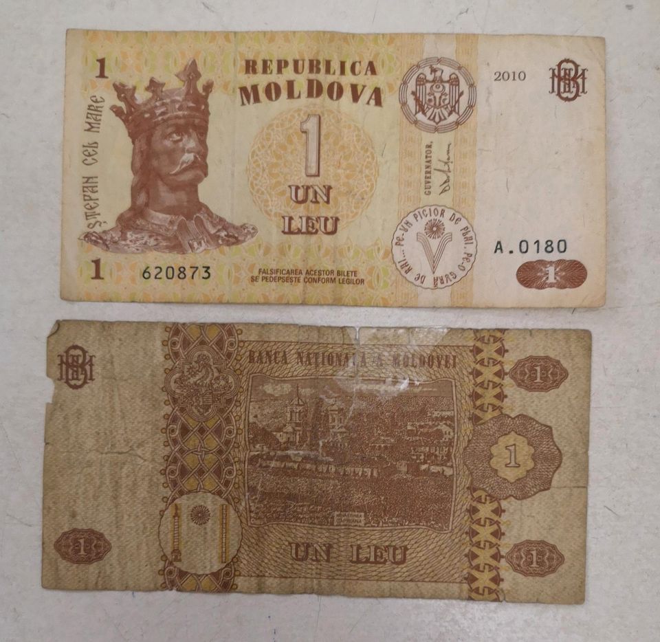 Banknoten aus Moldawien in Weiterstadt