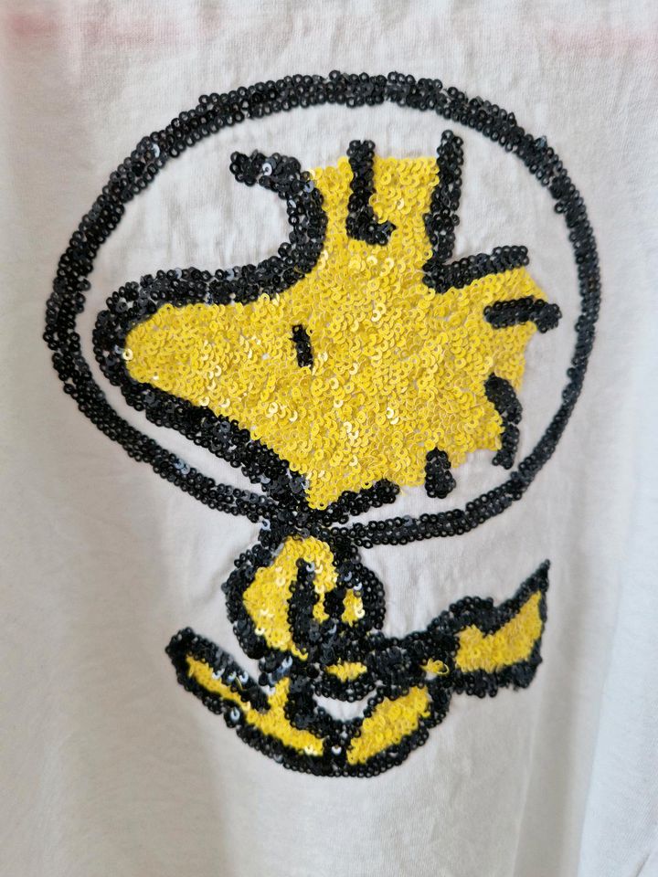 Shirt langarm Gr. 116 122 S.Oliver weiss Snoopy Peanuts festlich in Wiesbaden