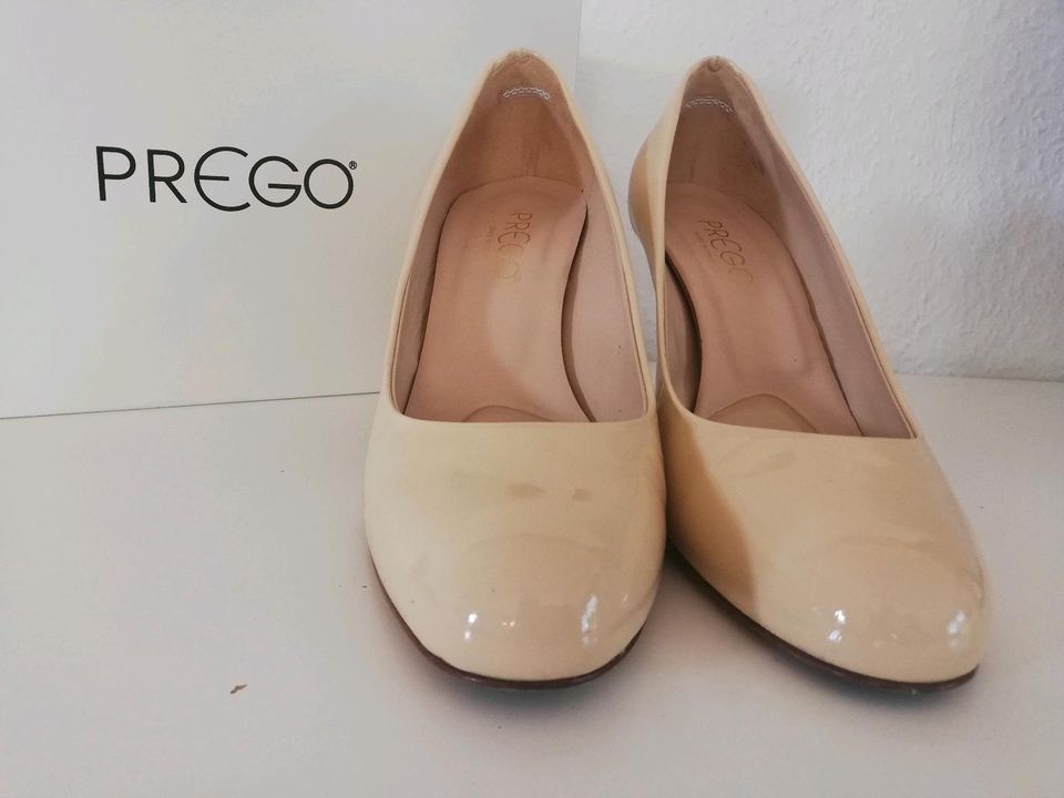 Pumps / High Heels von Prego Gr. 38 in creme 1x getragen in Aachen