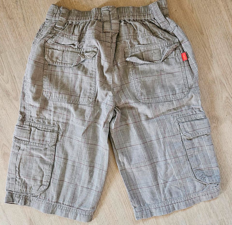 CFL shorts gr.128 inkl.Versand kurze Hose beige kariert Cargo jun in Duderstadt