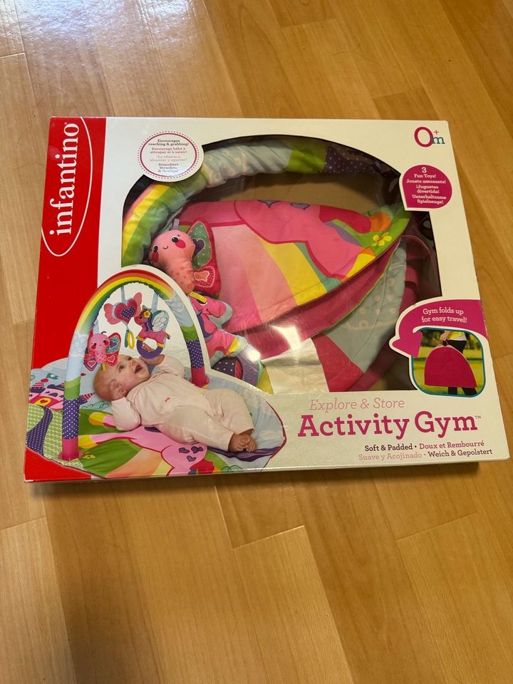 Infantino Acitivity Gym Spielbogen pink Mädchen Einhorn in Eiterfeld