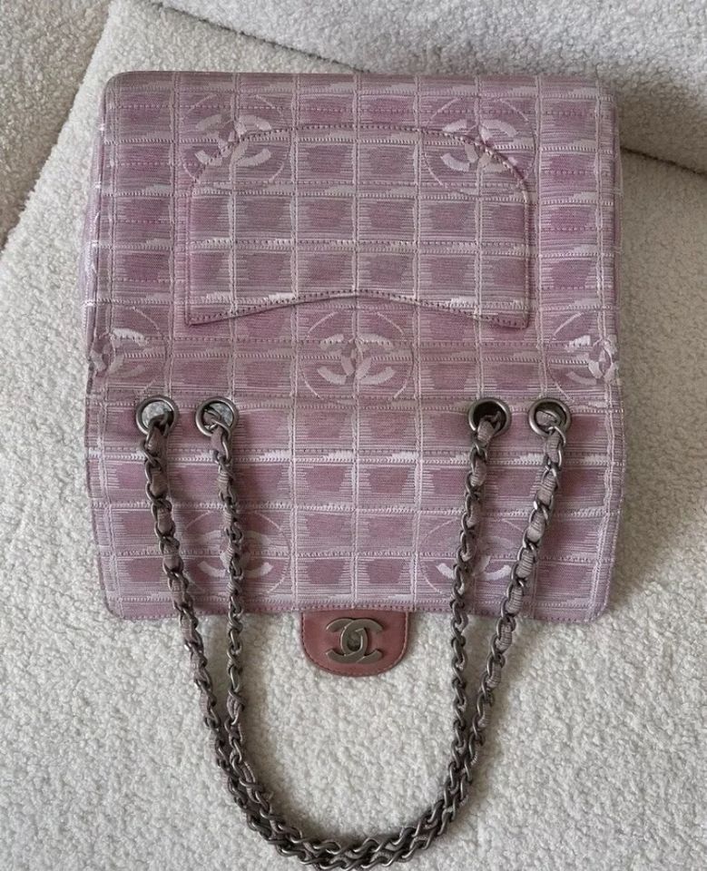 Chanel Classic Flap Bag Vintage Silver Travel Line Tasche Medium in Lübeck