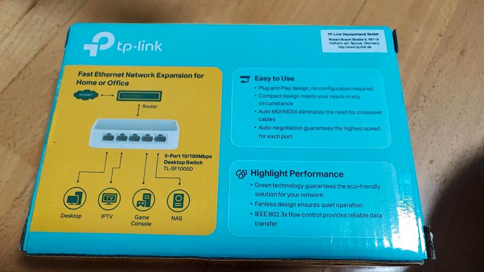 Tp-link LAN Port Switch Verteiler 5 Port in Titisee-Neustadt