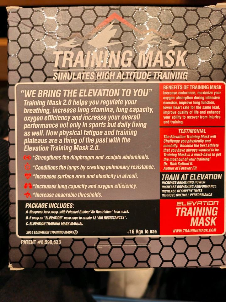 Elevation Training Mask gr M Höhentraining wie Phantom in Duisburg