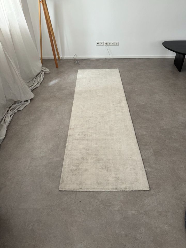 Viskoseteppich Benuta Hellgrau/Beige 80x250cm in Mannheim