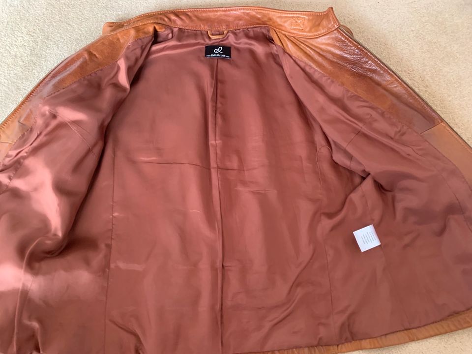 Lederjacke für Damen von EMILIA LAY, Gr. 44, braun in Hanau