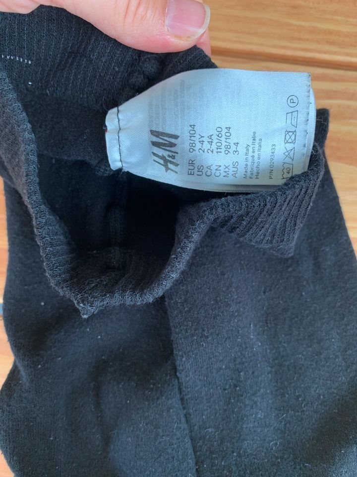 Schwarze Strumpfhose in Gr. 98/104 von H&M in Rheda-Wiedenbrück