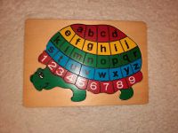 Legespiel Schildkröte Holz Buchstaben und Zahlen Kinder Lernen Sachsen - Augustusburg Vorschau