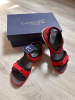 Caprice Leder Riemchen Sandalen „Kay“ 3-fach Klettverschluss Rot Niedersachsen - Hoya Vorschau