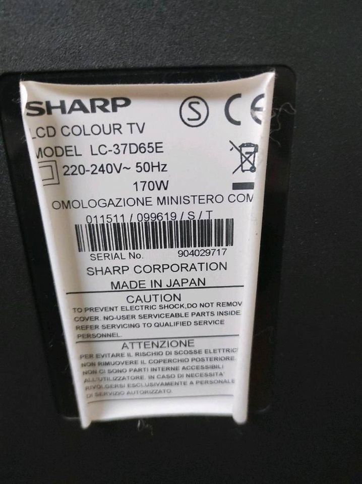 Sharp Aquos Farb TV LC-37D65E | 37 Zoll + Receiver in Waltrop