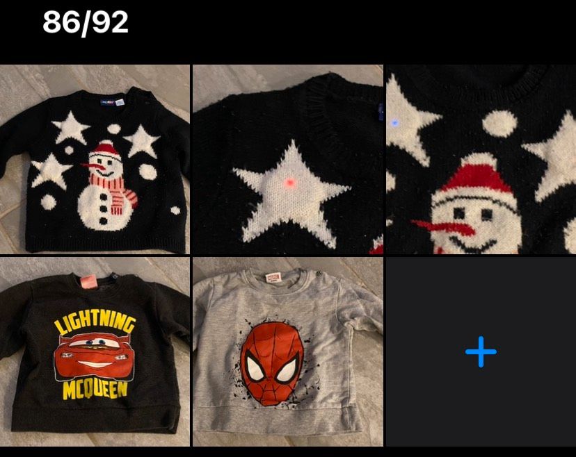 Babykleidung 86/92 - Pullover mit led / Weihnachten / Disney in Steina