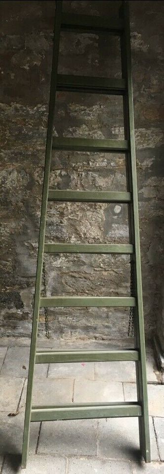 Stabile und leichte Leiter Stehleiter vollholz acht 8 Sprossen in Bischofferode